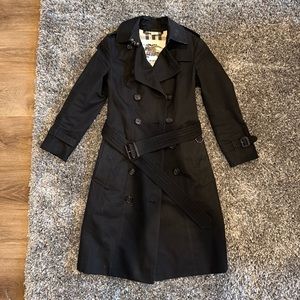 Burberry Black Sandringham Trench Coat